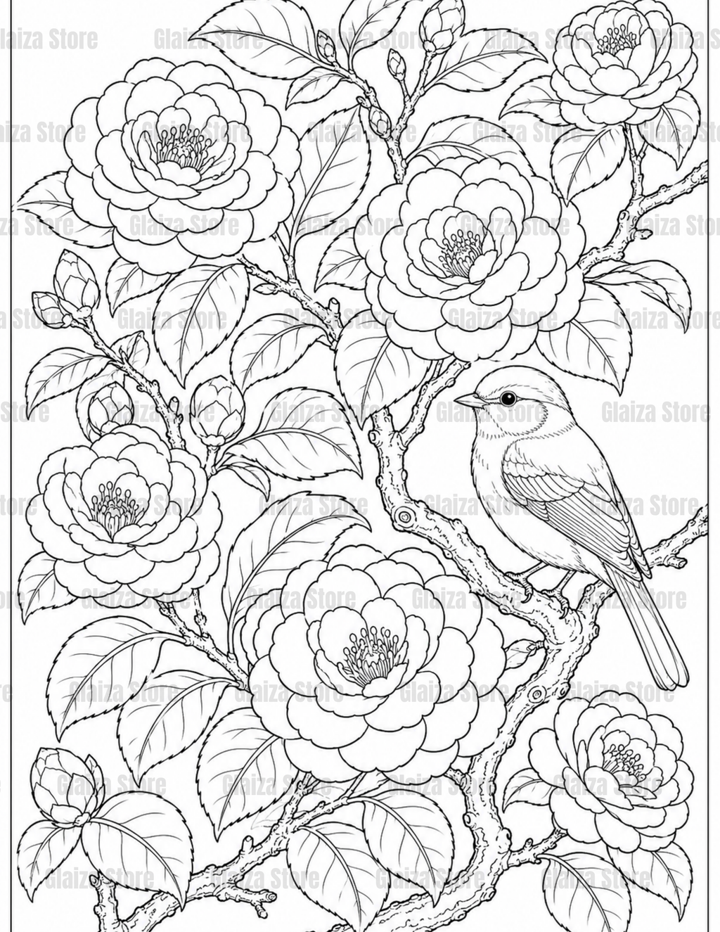 100-Page Adult Coloring Book – Houses, Flowers, Nature, Fantasy & Garden Printable A4 PNG and PDF