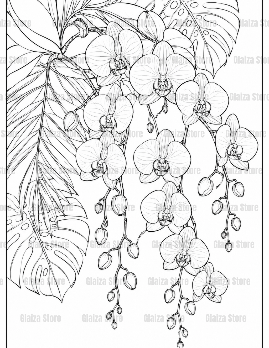 100-Page Adult Coloring Book – Houses, Flowers, Nature, Fantasy & Garden Printable A4 PNG and PDF
