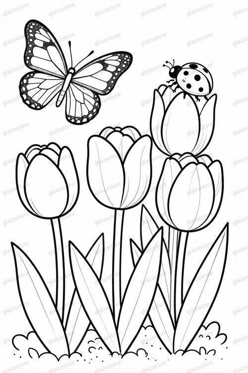 100 Printable PNG Coloring Pages Bundle | Animals, Nature & Fantasy