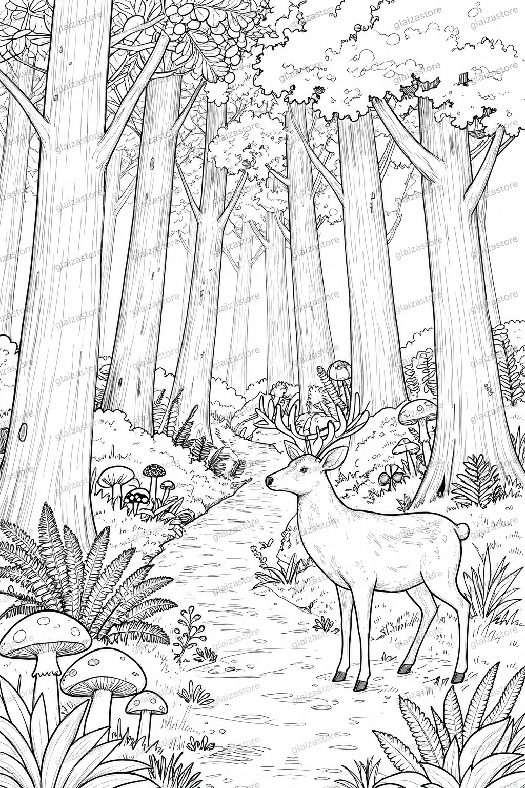 100 Printable PNG Coloring Pages Bundle | Animals, Nature & Fantasy